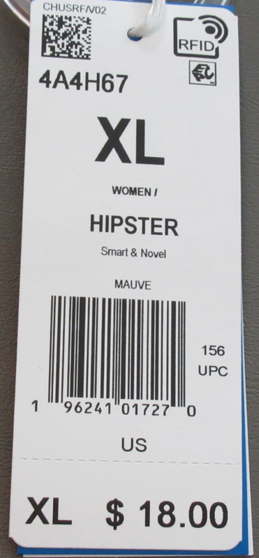 Adidas Women's Wide Logo Elastic Waist Hipster Panty Underwear Mauve XL