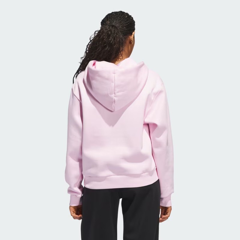 Adidas Women Seasonal Essentials Ruffled Big Logo Graphic Hoodie