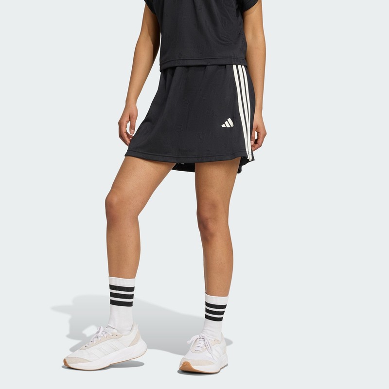 adidas women Stadium 3-Stripes Tennis Inspired Jacquard Skirt With Short