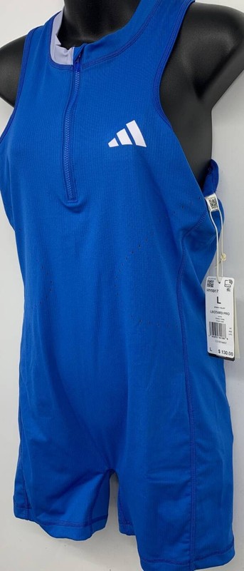 Adidas Womens Royal Blue Leotard Pro Tennis Slim Fit Romper Large NEW NWT