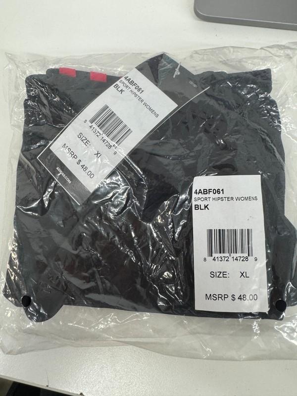 ADIDAS WOMENS SPORTS HIPSTER BIKINI BOTTOM BLACK WITH RED STRIPE