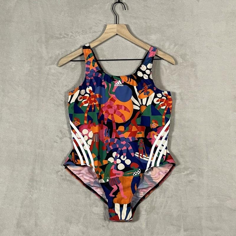 Adidas Womens Swimsuit Size 16 FARM RIO Multicolor One Piece Colorful