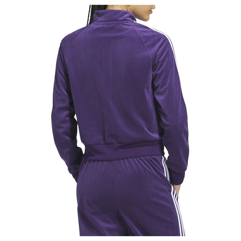 Adidas Y2k Glam Full Zip Jacket Womens Purple Casual Athletic Outerwear JI6968-A