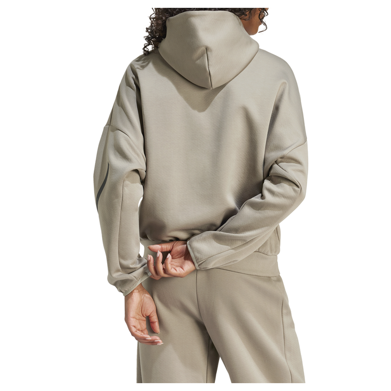Adidas Z.N.E. Pullover Hoodie Womens Grey Casual Athletic Outerwear JE7861-A