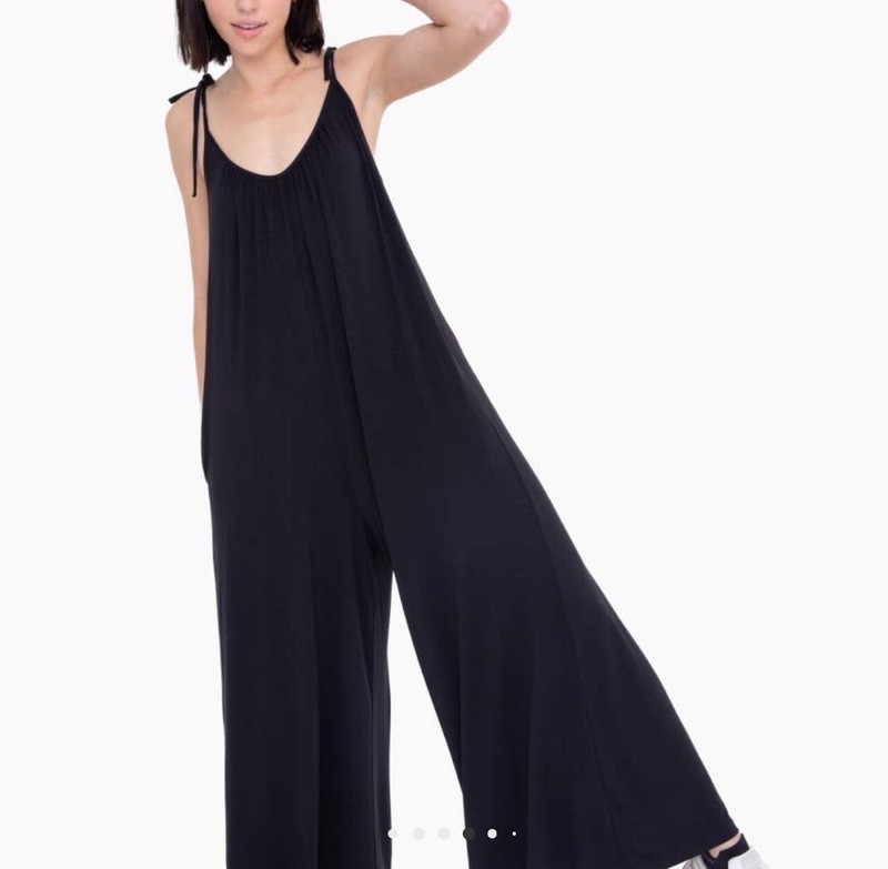 Adjustable Strap Oversized Lounge Jumpsuit Mono B Size L
