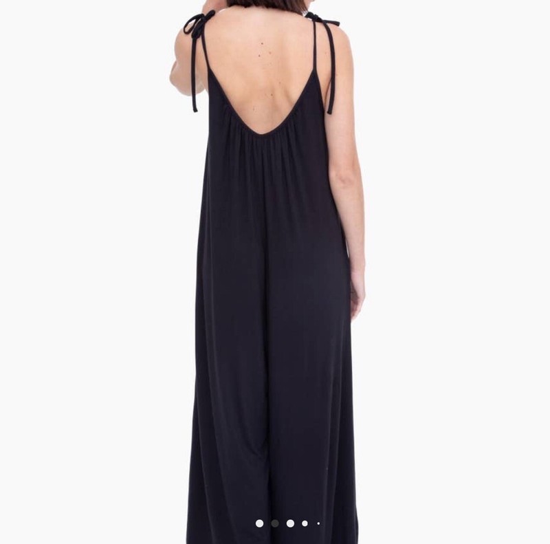Adjustable Strap Oversized Lounge Jumpsuit Mono B Size L