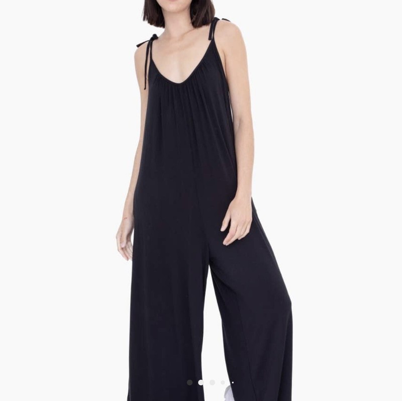 Adjustable Strap Oversized Lounge Jumpsuit Mono B Size L