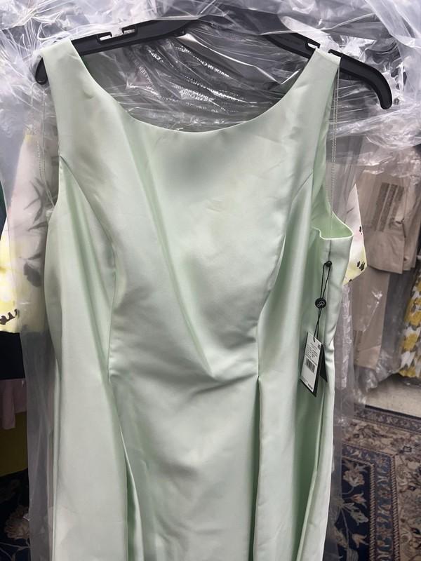 ADRIANNA PAPELL DRESS/NEW WITH TAG/RETAIL$160/SIZE 18/LENGTH 42/BABY GREEN