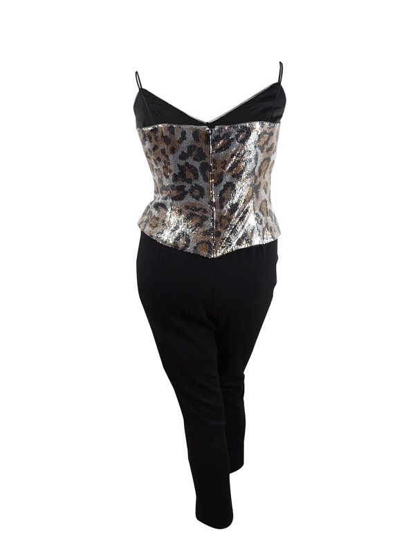 Adrianna Papell Women's Leopard-Print Jumpsuit