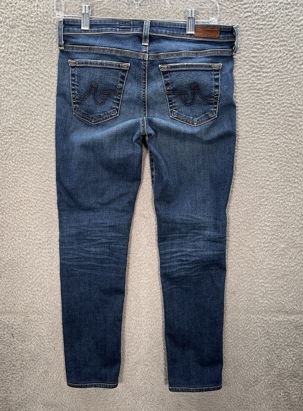 Adriano Goldschmied Jeans Womens 28R Blue Low Rise Skinny Distressed Preppy