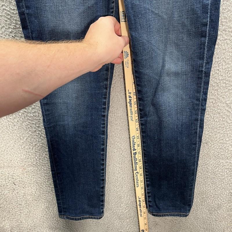 Adriano Goldschmied Jeans Womens 28R Blue Low Rise Skinny Distressed Preppy