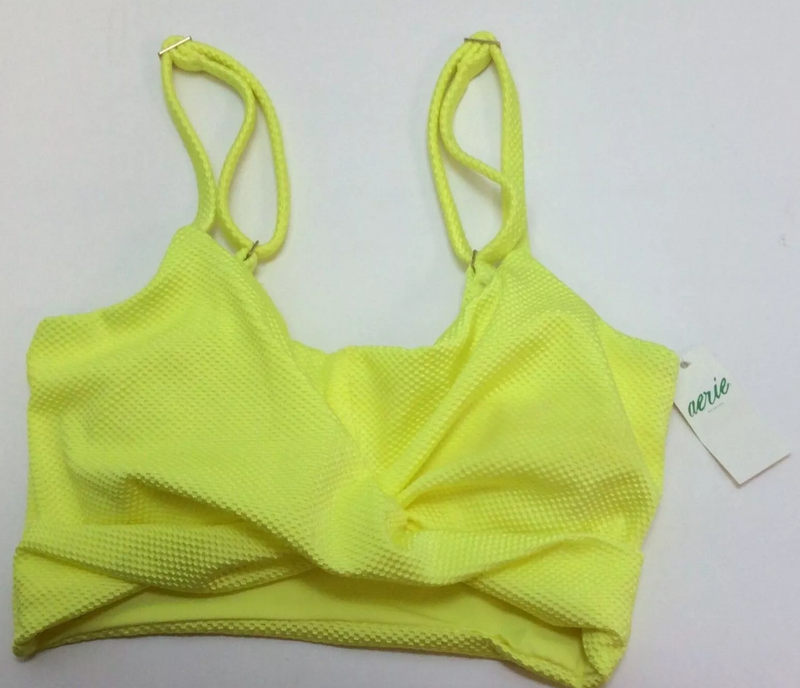 Aerie Neon Yellow Swimsuit Bathing Suit Top Choose Size & Style Free Shipping