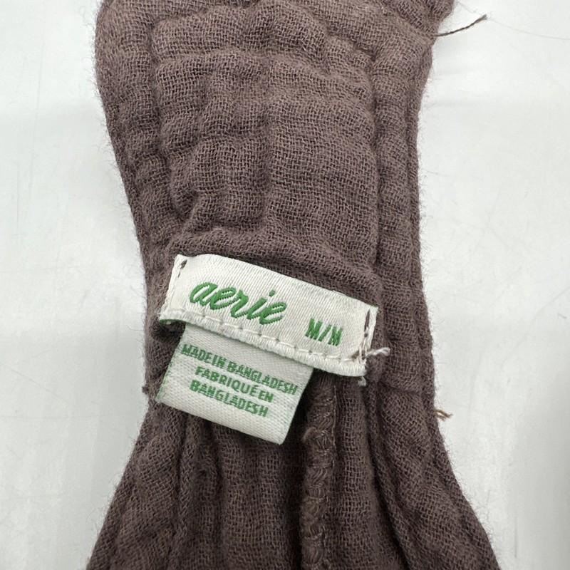 Aerie Overalls One Piece Women M Brown Pockets 100% Cotton.#36200