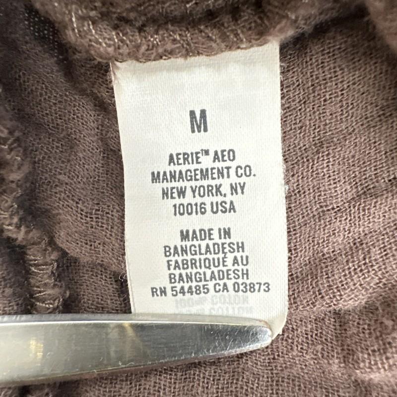 Aerie Overalls One Piece Women M Brown Pockets 100% Cotton.#36200