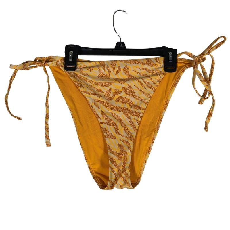 Aerie Real Good Tie Cheekiest Bikini Bottom Size XL Orange Animal Print NWT