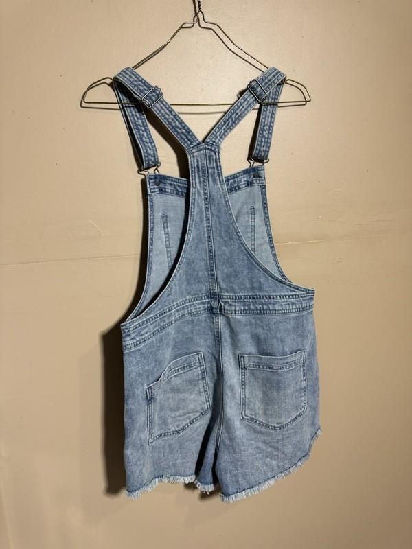 Aerie Shortalls Denim Light Wash Free People Alternative Overalls Sz S Casual