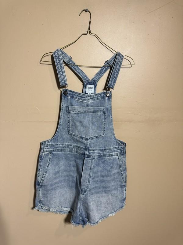 Aerie Shortalls Denim Light Wash Free People Alternative Overalls Sz S Casual