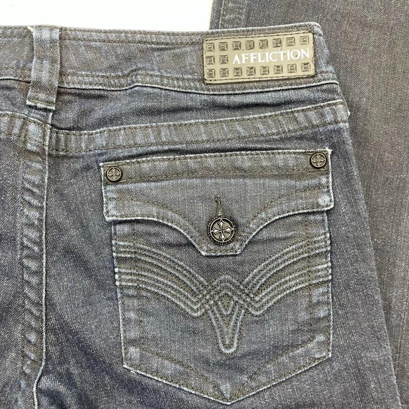 AFFLICTION Jeans Womens 30 X 30 Jade Boot Cut Dark Wash Indigo Low Rise