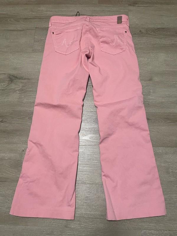 Ag Adriano Goldschmied The Dietrich Women’s 30 R Low Waist Flare Leg Jeans Pink