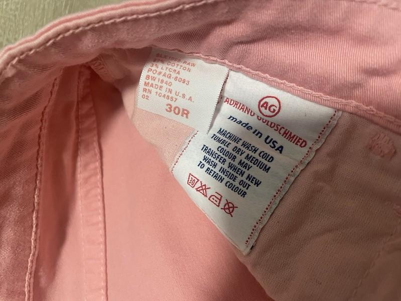 Ag Adriano Goldschmied The Dietrich Women’s 30 R Low Waist Flare Leg Jeans Pink