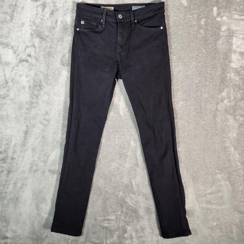 AG Jeans Adriano Goldschmied Jeans Black 25R 27X27 Farrah High Rise Skinny Ankle