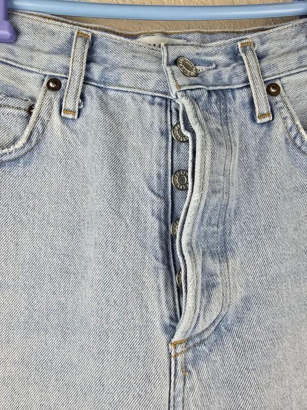 Agolde 90s Pinch Waist Light Wash Jeans For Women Size 24 Organic Cotton