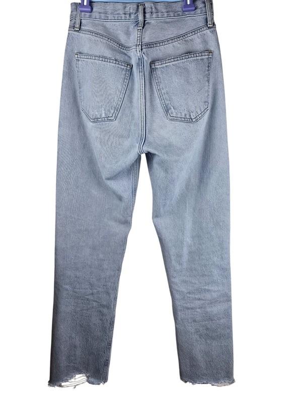 Agolde 90s Pinch Waist Light Wash Jeans For Women Size 24 Organic Cotton
