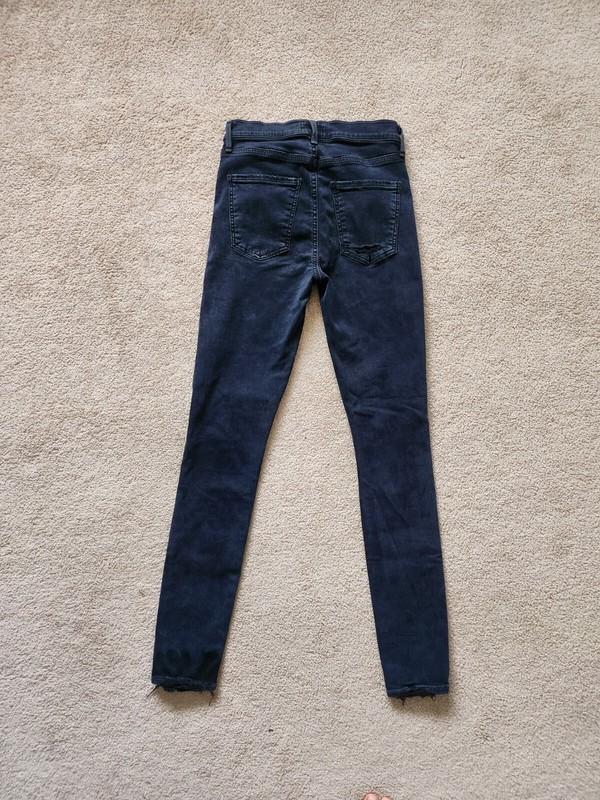 AGOLDE Sophie Distressed Black Skinny Premium Jeans Size 26