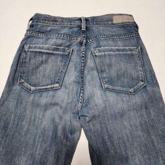 Agolde Tilburg Light Wash Cotton Denim High Rise Retro Slim Jeans Women's 24