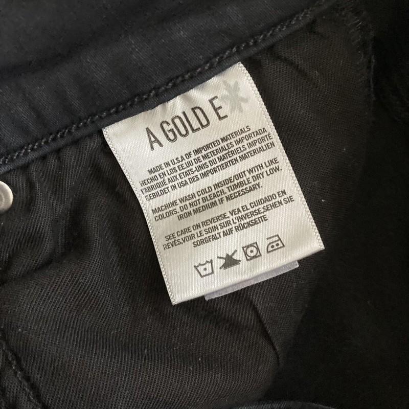 Agolde Women's Pants Size 26 Sophia Style Distressed Jeans Black Skinny Jean
