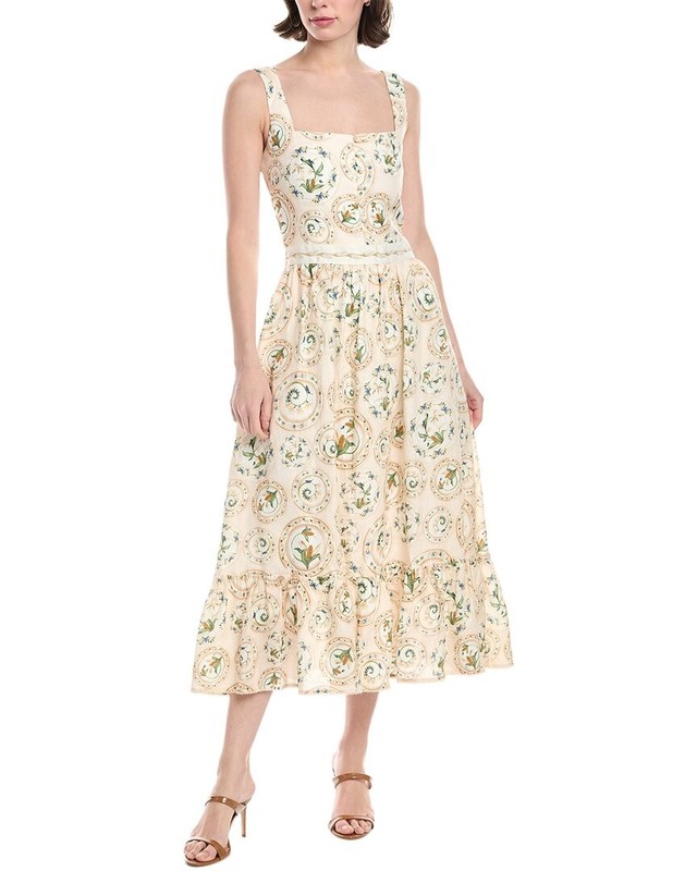 Agua By Agua Bendita Menaje Linen Maxi Dress Women's