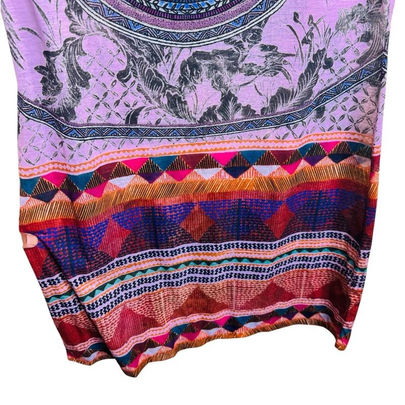 Aldo Martins A New Story Dress Abstract Print Sleeveless Boho Shift Size US12