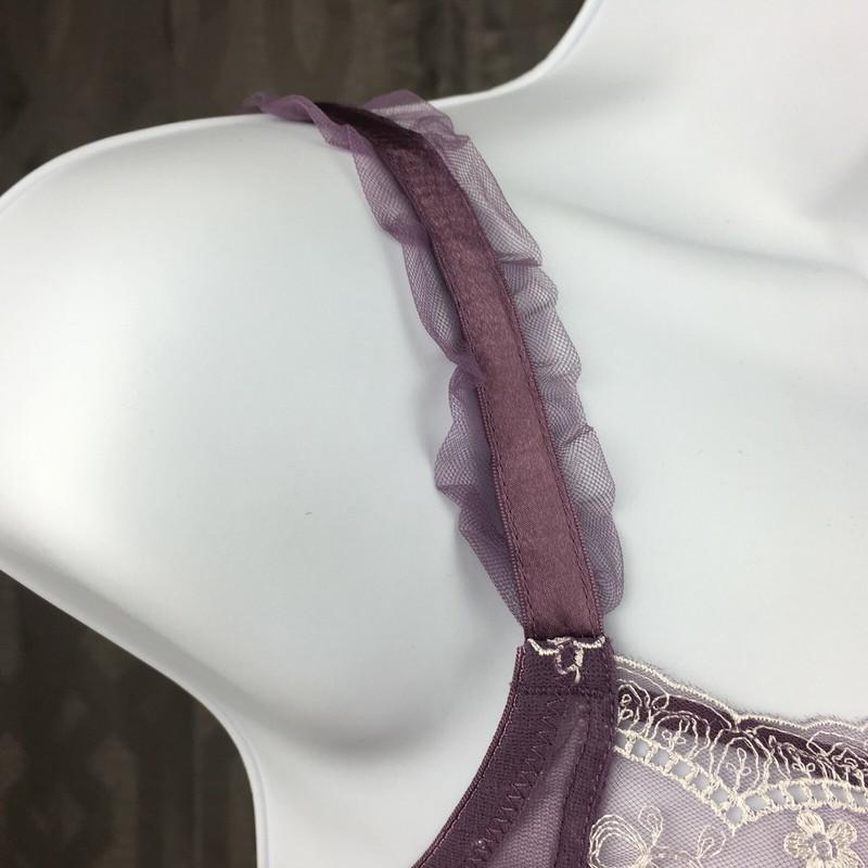 ALEGRO Sheer With Lace Underwire Sexy Lingerie Bra - Violet 9003 - 30-40 NWT