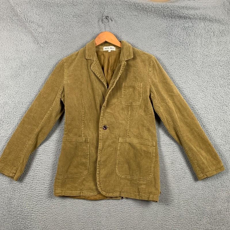 Alex Mill Blazer Jacket Womens Large Large Tan Corduroy Single Button Cotton
