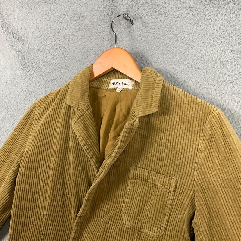 Alex Mill Blazer Jacket Womens Large Large Tan Corduroy Single Button Cotton