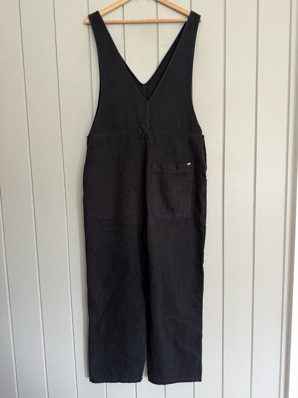 Alex Mill Denim Jumpsuit Overalls M Medium Black 100% Cotton FLAW