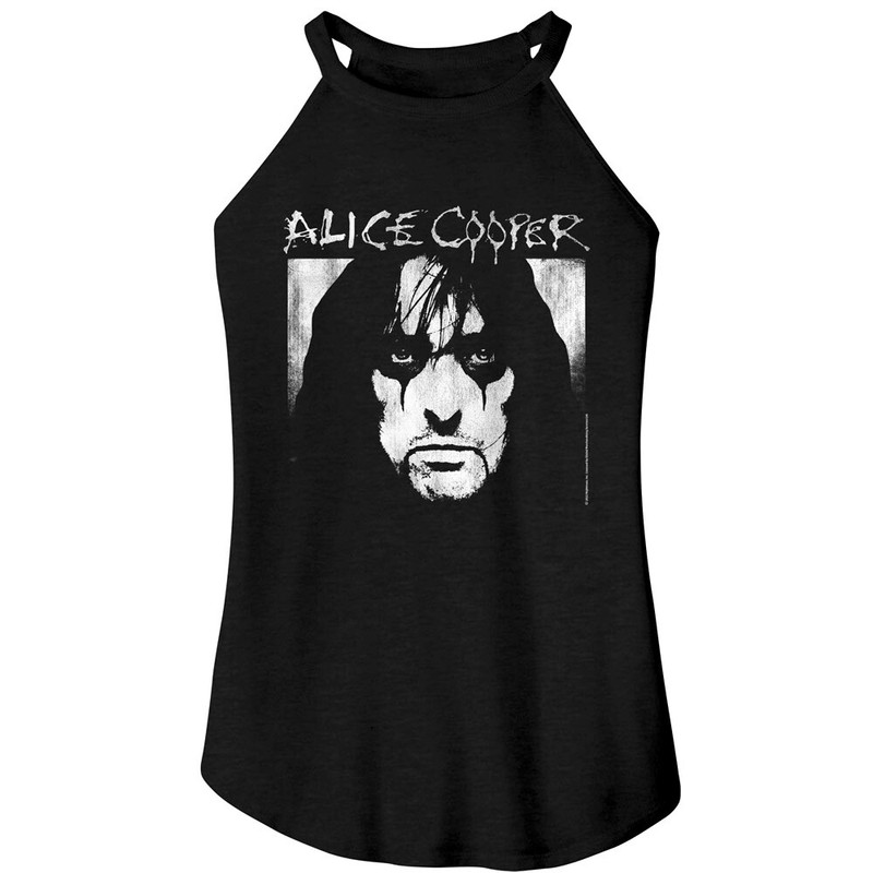 Alice Cooper Live 1979 Album Women's Rocker Tank Eye Make-up Heavy Metal Concert