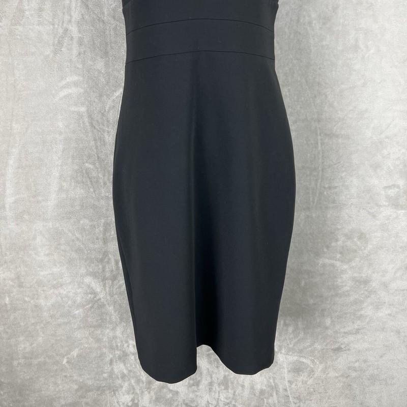 Alice + Olivia Lace Insert Mini Dress Womens Size 4 Black Casual Elegant