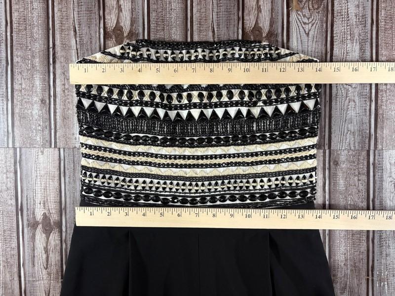 Alice + Olivia Strapless Embellished Wide Leg Jumpsuit Size 6