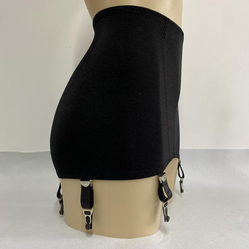 Allacki Lace Edge Cloth Girdle Skirt Retro Garter Belt 6 Straps Suspender Belt