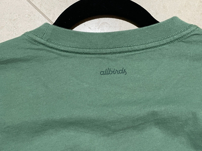Allbirds Women’s Long Sleeve Organic Cotton Tee T-Shirt Hazy Cargo Green Sz. SML