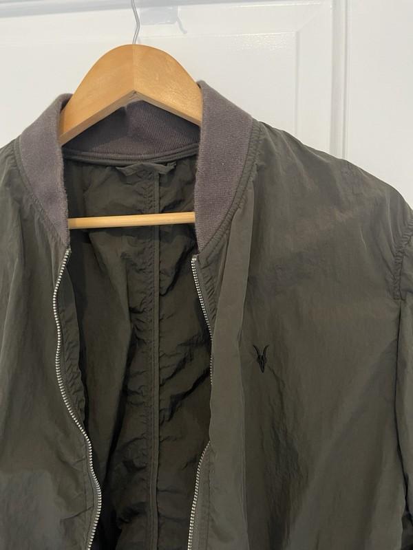 Allsaints Men’s Khaki Bomber Bassetti Lightweight Jacket. Size Large