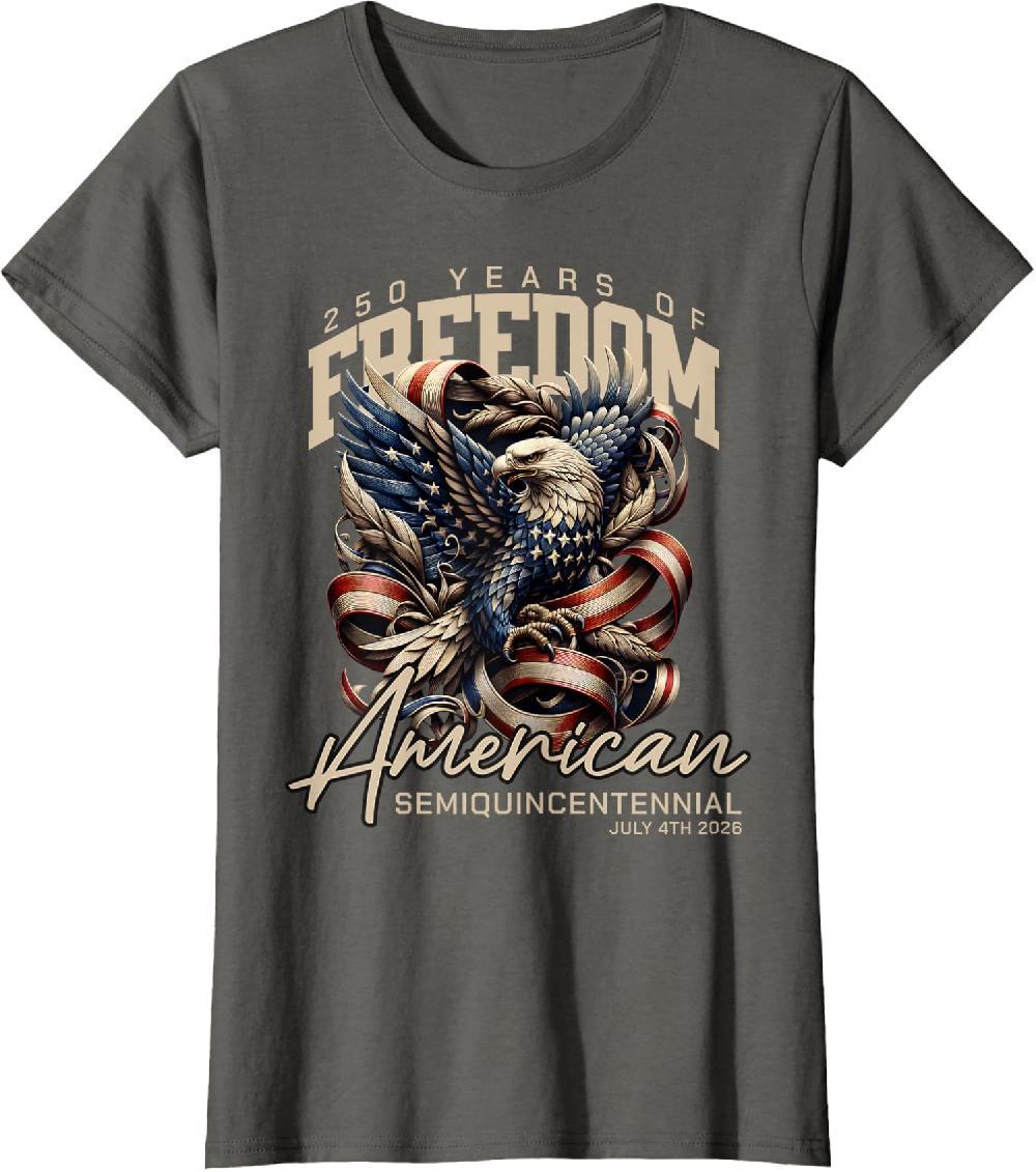 America 250th Celebration 250 Years America Eagle Ladies' Crewneck T-Shirt