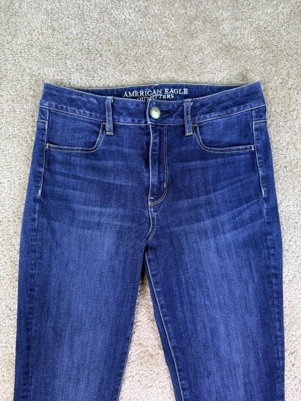American Eagle 360 Super Stretch Hi-Rise Jegging Size 8 Long AEO Denim X4 D381