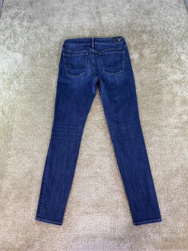 American Eagle 360 Super Stretch Hi-Rise Jegging Size 8 Long AEO Denim X4 D381