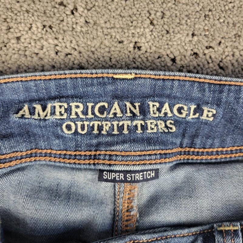 American Eagle Kick Boot Jeans Womens 12 Long Dark Wash Blue Denim Bootcut