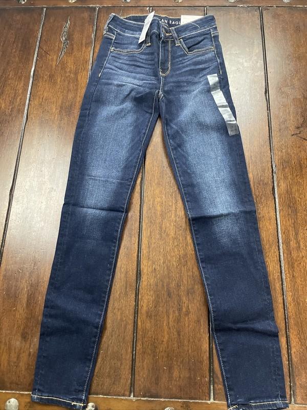American Eagle Next Level Stretch Jegging Size 0 Regular Darkness Falls NO. 2262