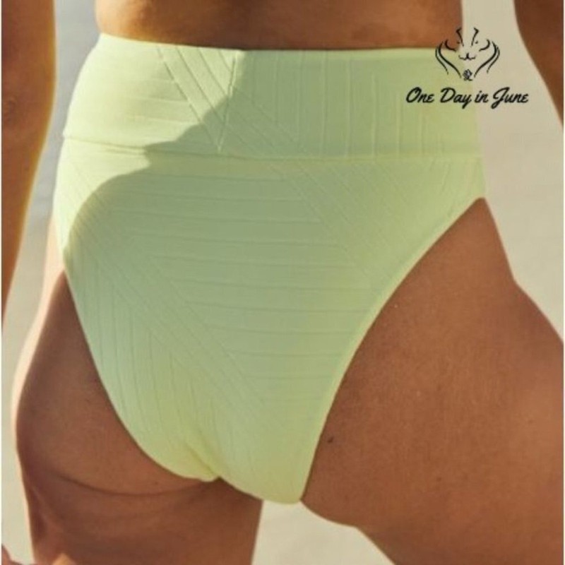 American Eagle Outfitters Aerie XO Ribbed High Cut Cheeky Bikini Bottom Size S