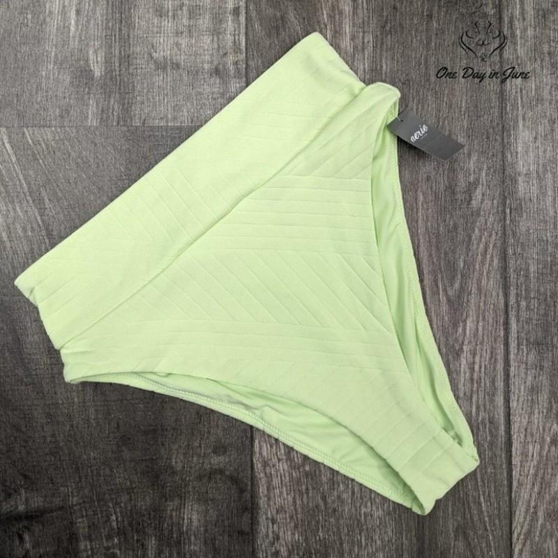 American Eagle Outfitters Aerie XO Ribbed High Cut Cheeky Bikini Bottom Size S