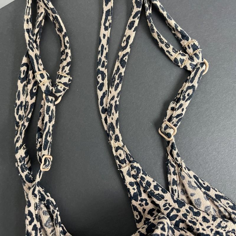 American Eagle Romper Spaghetti Strap Leopard Print Size M